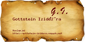 Gottstein Izidóra névjegykártya